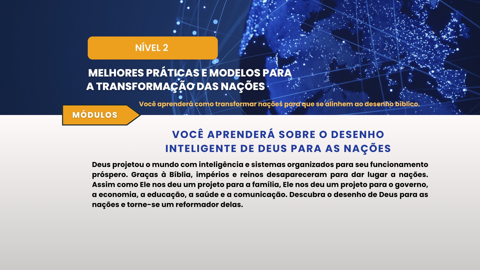 Nível 2 melhores práticas e modelos para a transformação das nações