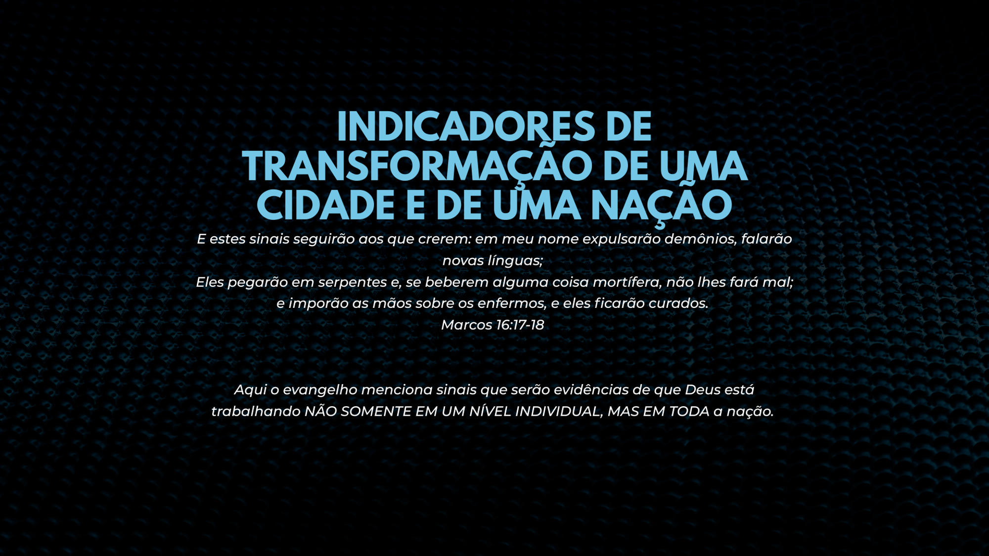 Sinais de transformação