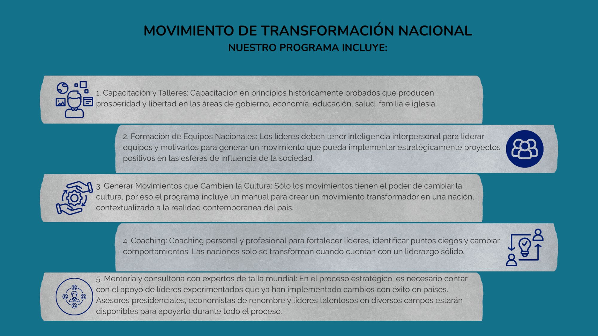 Movimiento de Transformación Nacional - Nuestro programa incluye